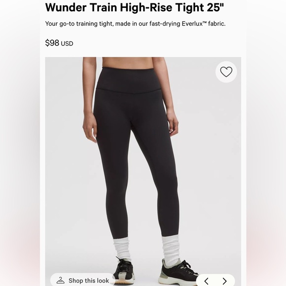 Lululemon Wunder Train High -Rise Tight 25” Size 8